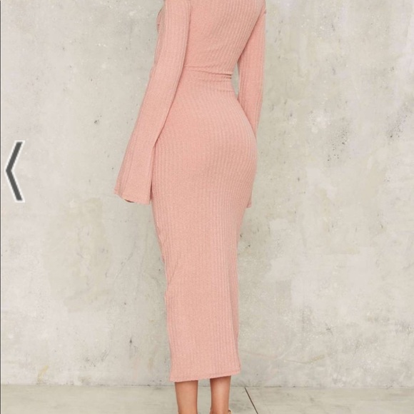 Lavish Alice - pink ribbed knit dress - Picture 4 of 6